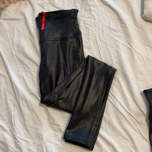 Spanx Faux Leather Leggings in Small Petite